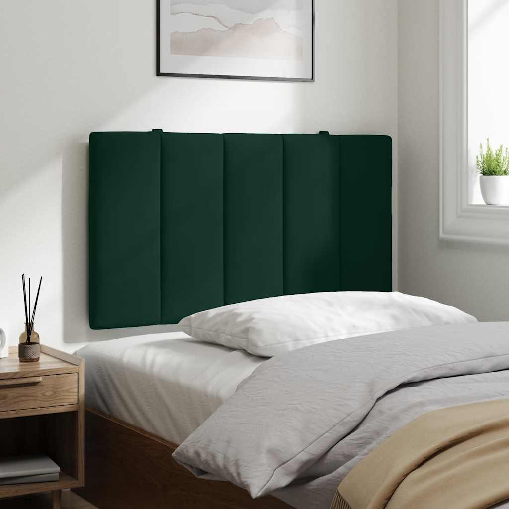JUNG Vida Kopfteil-Kissen "Hanko" Dunkelgrün 80 cm Samt