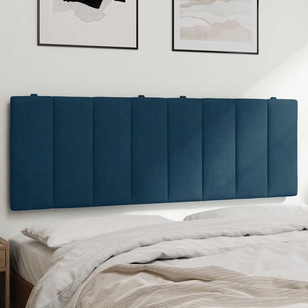 JUNG Vida Kopfteil-Kissen "Hanko" Blau 140 cm Samt