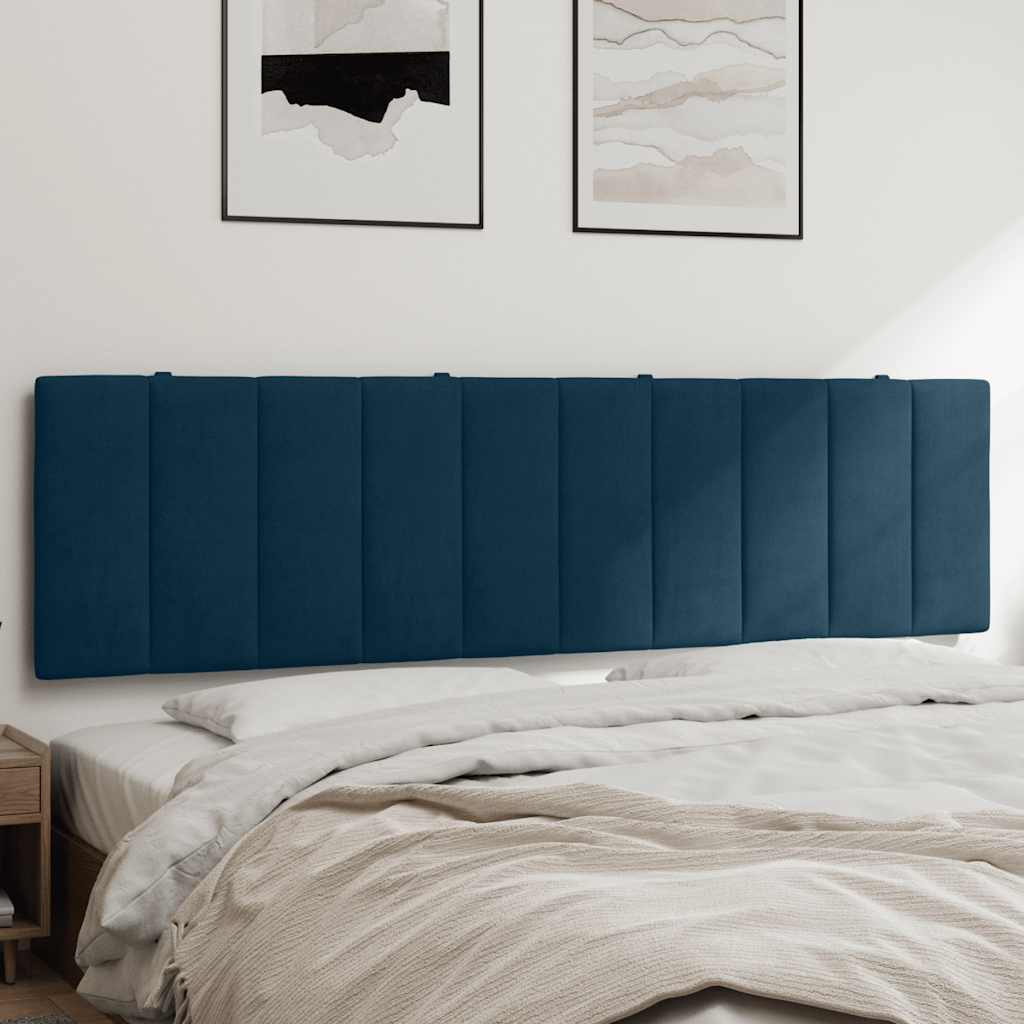 JUNG Vida Kopfteil-Kissen "Hanko" Blau 180 cm Samt
