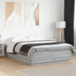 JUNG Vida Bettgestell mit LED Grau Sonoma 160x200 cm Holzwerkstoff