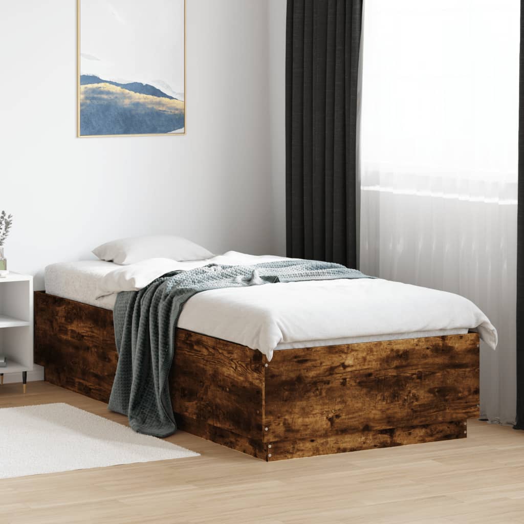 JUNG Vida Bettgestell Räuchereiche 90x200 cm Holzwerkstoff