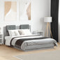 JUNG Vida Bettgestell mit Kopfteil Grau Sonoma 135x190 cm Holzwerkstoff