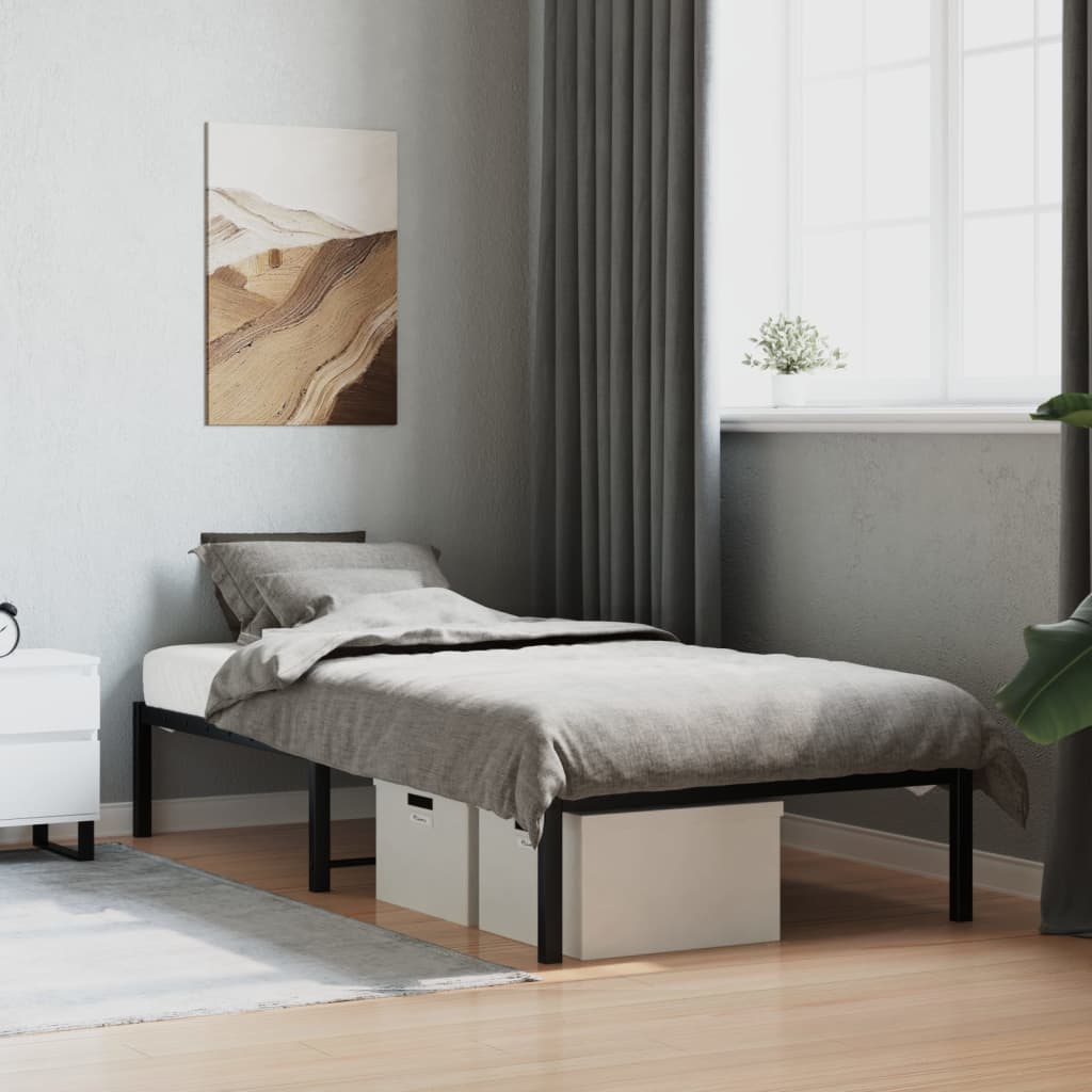 JUNG Vida Bettgestell Metall Schwarz 90x190 cm