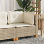 JUNG Vida Garten-Ecksofa mit Kissen Beige Poly Rattan