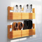 JUNG Vida Wand-Schuhregale 2 Stk. Wachsbraun 59x8,5x23,5 cm Massivholz