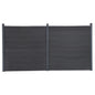 JUNG Vida Zaunelement-Set Grau 353x186 cm WPC