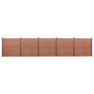 JUNG Vida Zaunelement-Set Braun 872x186 cm WPC