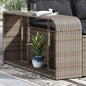 JUNG Vida Outdoor-Rgale 2 Stk. Grau Poly Rattan