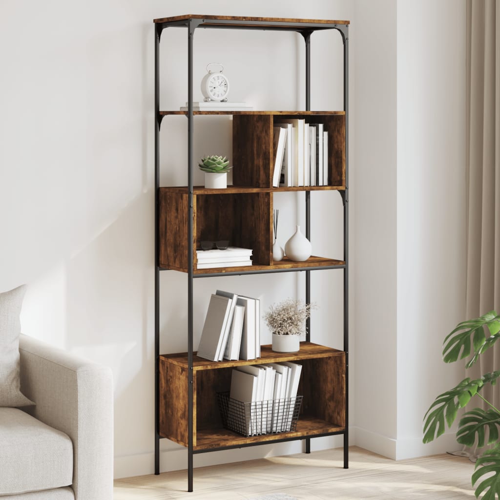 JUNG Vida Bücherregal 5 Böden Räuchereiche 76x33x188,5 cm Holzwerkstoff