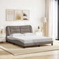 JUNG Vida Bettgestell ohne Matratze "Hvar" Taupe 160x200 cm Stoff