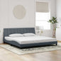 JUNG Vida Bettgestell ohne Matratze "Hanko" Dunkelgrau 200x200 cm Samt