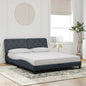 JUNG Vida Bettgestell ohne Matratze Dunkelgrau 160x200 cm Samt