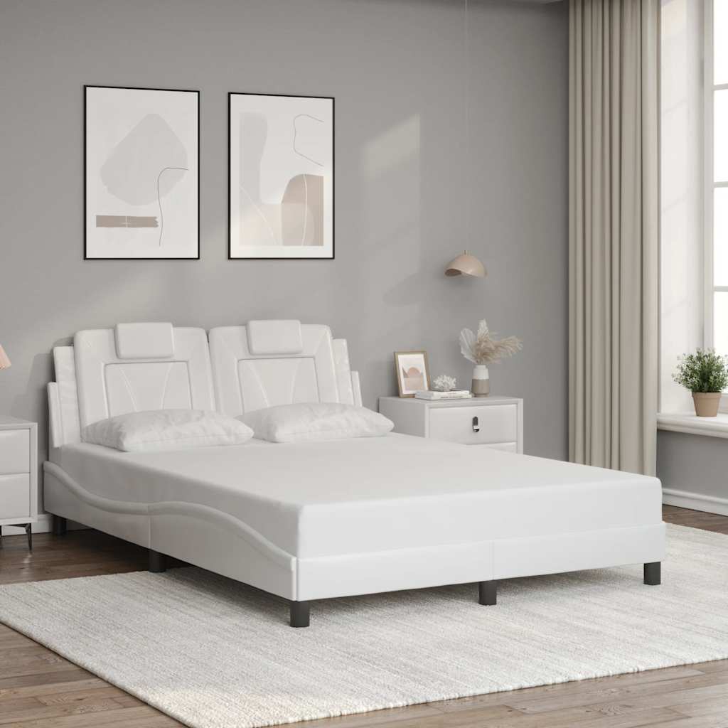JUNG Vida Bettgestell "Viana" ohne Matratze Weiß 140x190 cm Kunstleder