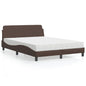 JUNG Vida Bett mit Matratze "Dover" Braun 140x190 cm Kunstleder