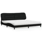 JUNG Vida Bett mit Matratze "Hvar" Schwarz 200x200 cm Stoff