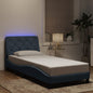 JUNG Vida Bettgestell mit LED ohne Matratze Dunkelgrau 90x190 cm Samt