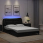 JUNG Vida Bettgestell mit LED ohne Matratze "Hvar" Schwarz 140x190 cm