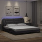 JUNG Vida Bettgestell mit LED ohne Matratze "Hvar" Grau 180x200 cm