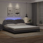 JUNG Vida Bettgestell "Viana" mit LED ohne Matratze Grau 200x200 cm