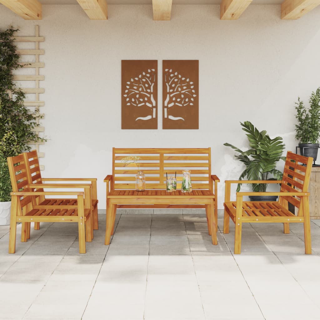 JUNG Vida 5-tlg. Garten-Lounge-Set Massivholz Akazie