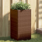 JUNG Vida Pflanzkübel 2 Stk. Braun 30x30x60 cm Poly Rattan
