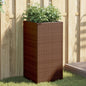 JUNG Vida Pflanzkübel 2 Stk. Braun 40x40x80 cm Poly Rattan