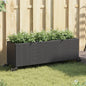 JUNG Vida Pflanzkübel mit Rollen 2 Stk. Schwarz 107x32x38 cm Poly Rattan