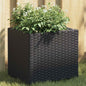 JUNG Vida Pflanzkübel 2 Stk. Schwarz 36x30x32 cm Poly Rattan