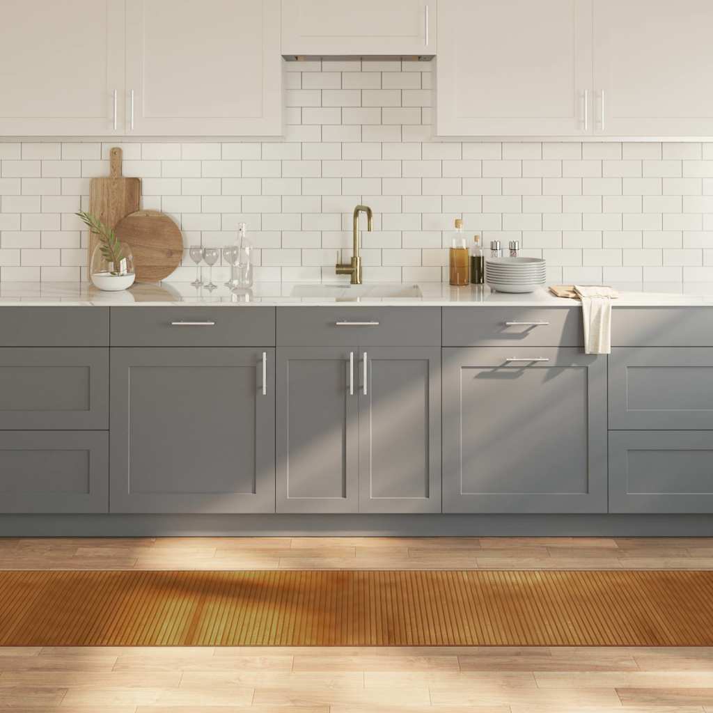 JUNG Vida Teppich Rechteckig Braun 60x500 cm Bambus