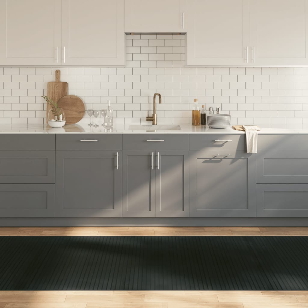 JUNG Vida Teppich Rechteckig Grau 100x1000 cm Bambus