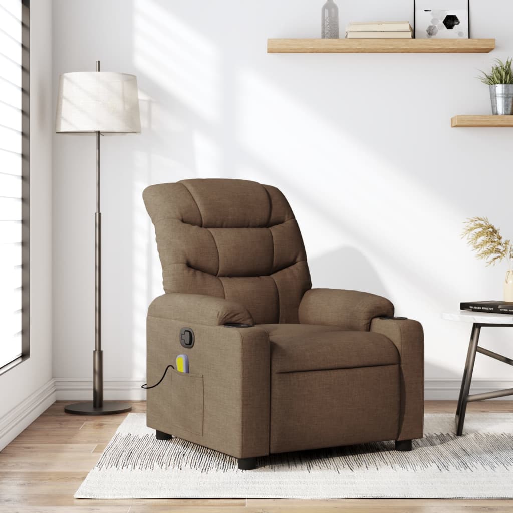 JUNG Vida Massagesessel Braun Stoff