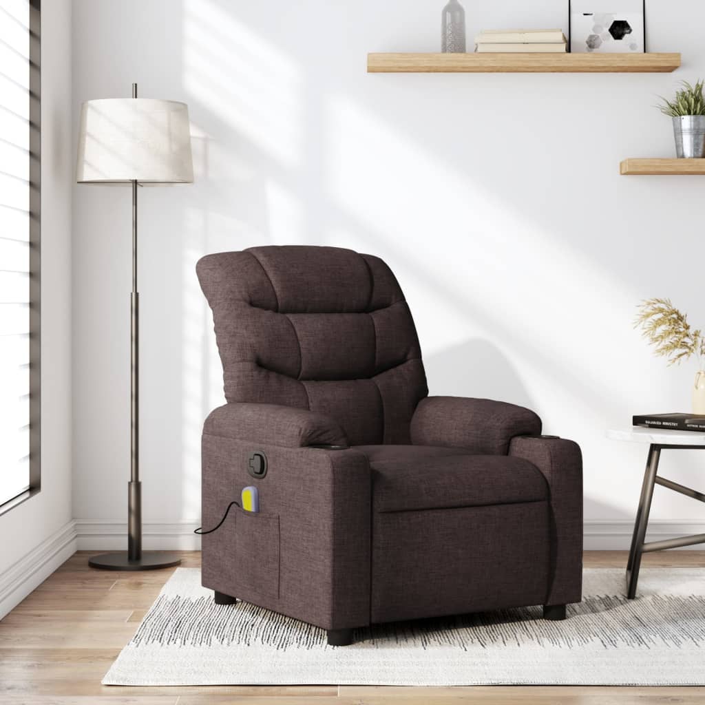 JUNG Vida Massagesessel Dunkelbraun Stoff