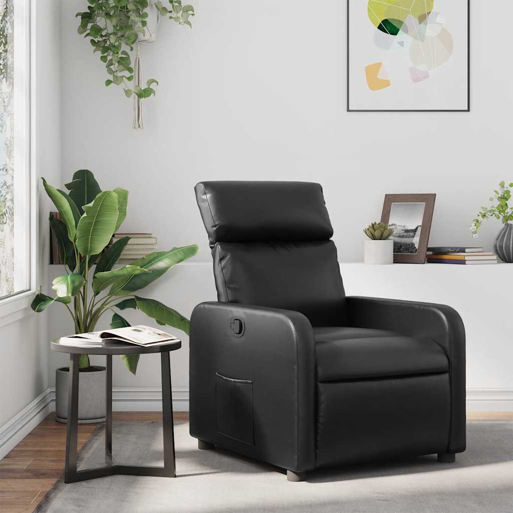 JUNG Vida Relaxsessel Schwarz Kunstleder