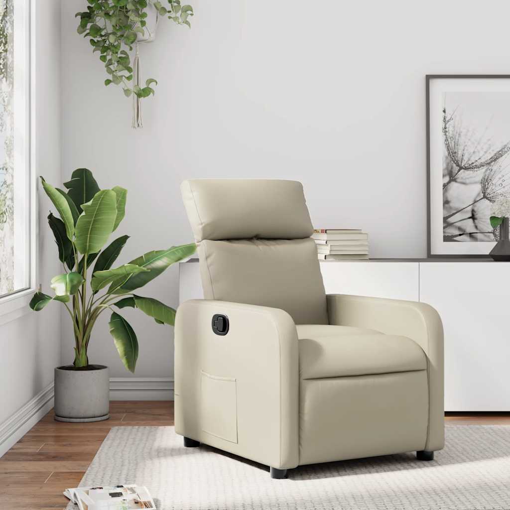 JUNG Vida Relaxsessel Creme Kunstleder