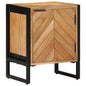 JUNG Vida Nachttisch Braun 40 x 30 x 50 cm Massivholz Akazie und Metall