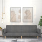 JUNG Vida Schlafsofa 2-Sitzer mit 2 Kissen Hellgrau Stoff