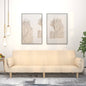 JUNG Vida Schlafsofa 2-Sitzer mit 2 Kissen Creme Stoff