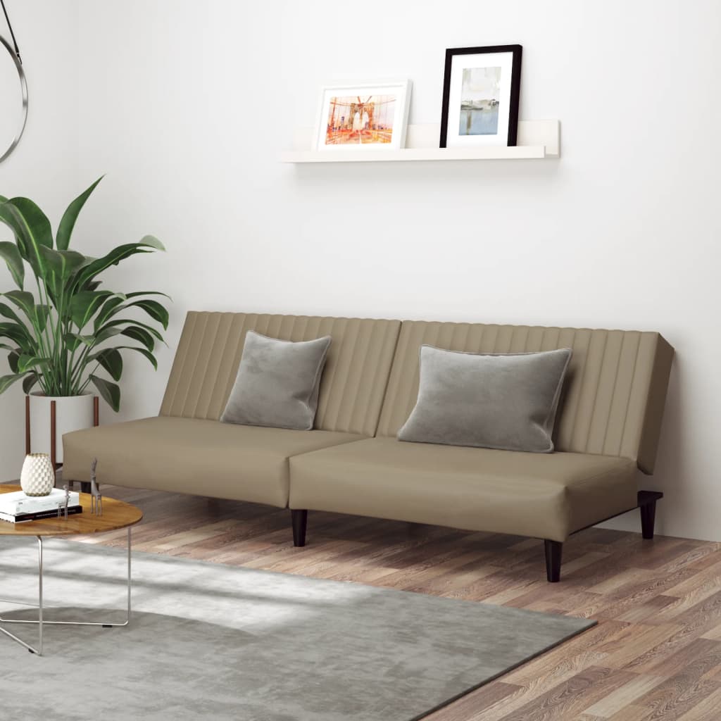 JUNG Vida Schlafsofa 2-Sitzer Cappuccino-Braun Kunstleder