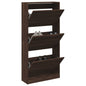 JUNG Vida Schuhschrank Braun Eichen-Optik 60x21x125,5 cm Holzwerkstoff