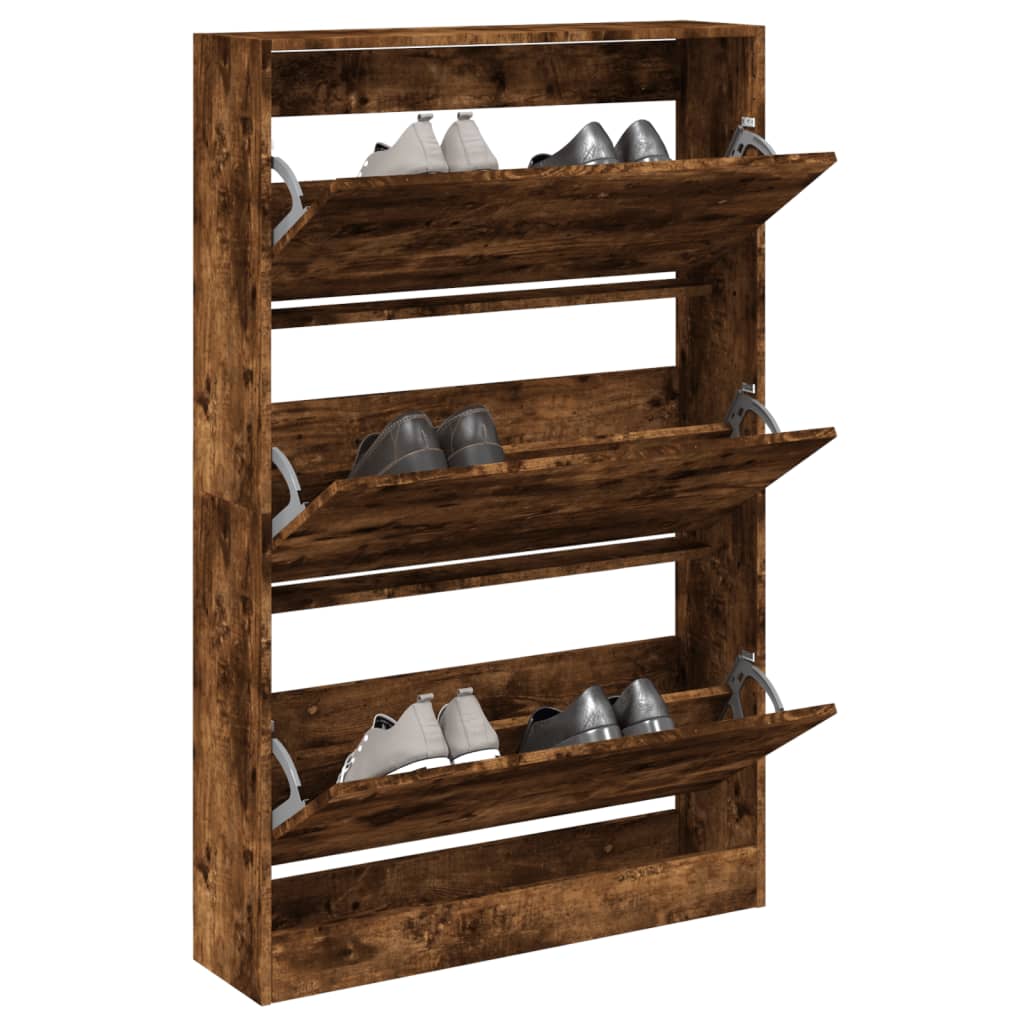 JUNG Vida Schuhschrank Räuchereiche 80x21x125,5 cm Holzwerkstoff