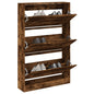 JUNG Vida Schuhschrank Räuchereiche 80x21x125,5 cm Holzwerkstoff