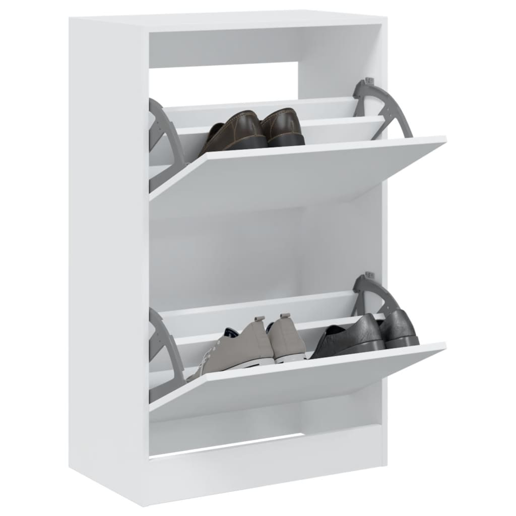 JUNG Vida Schuhschrank Weiß 60x34x96,5 cm Holzwerkstoff
