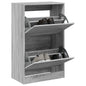 JUNG Vida Schuhschrank Grau Sonoma 60x34x96,5 cm Holzwerkstoff