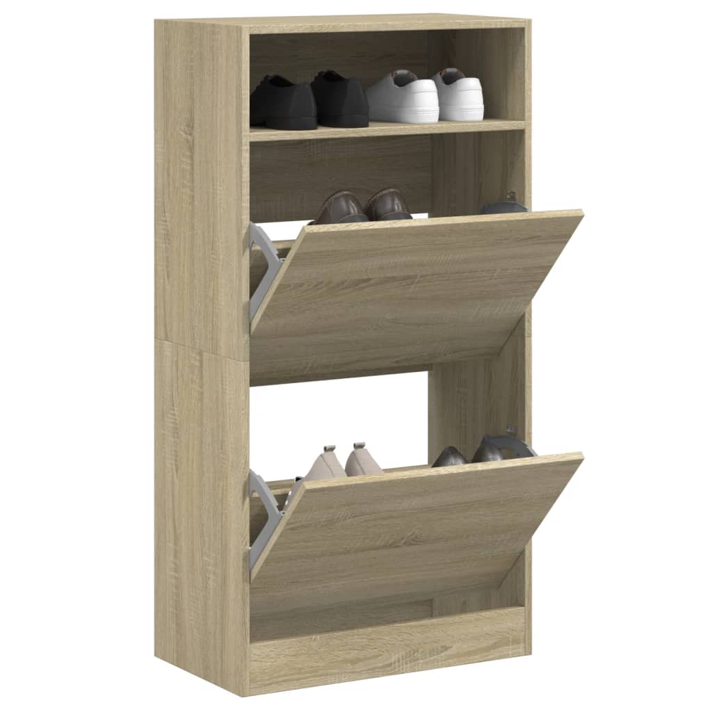 JUNG Vida Schuhschrank Sonoma-Eiche 60x34x116 cm Holzwerkstoff