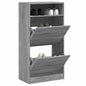 JUNG Vida Schuhschrank Grau Sonoma 60x34x116 cm Holzwerkstoff