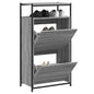 JUNG Vida Schuhschrank Grau Sonoma 60x34x112 cm Holzwerkstoff