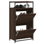JUNG Vida Schuhschrank Braun Eichen-Optik 60x34x112 cm Holzwerkstoff