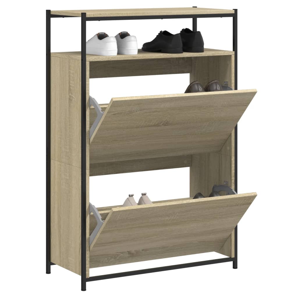 JUNG Vida Schuhschrank Sonoma-Eiche 75x34x112 cm Holzwerkstoff