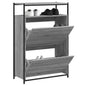 JUNG Vida Schuhschrank Grau Sonoma 75x34x112 cm Holzwerkstoff