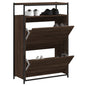JUNG Vida Schuhschrank Braun Eichen-Optik 75x34x112 cm Holzwerkstoff